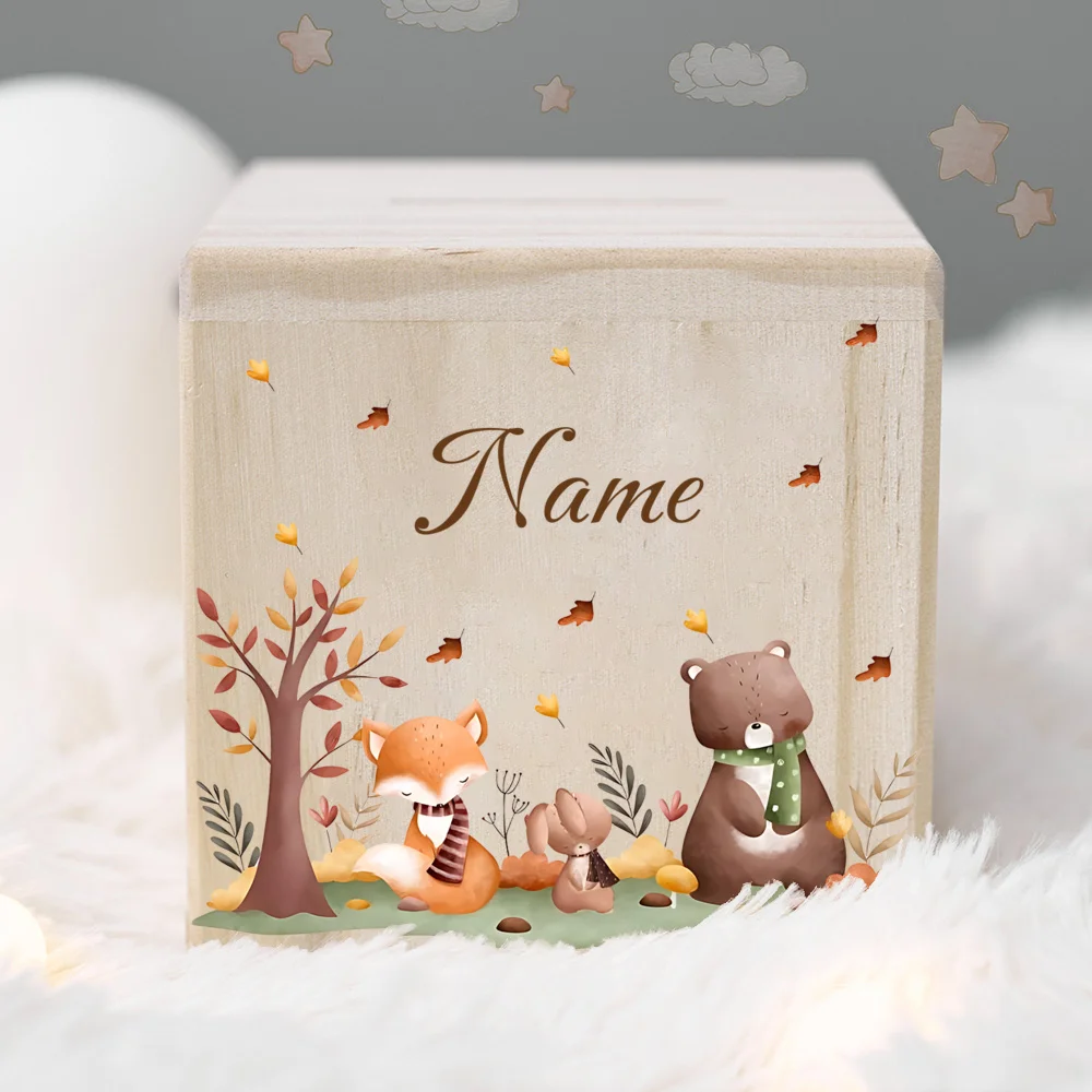 

Деревянная персональная копилка