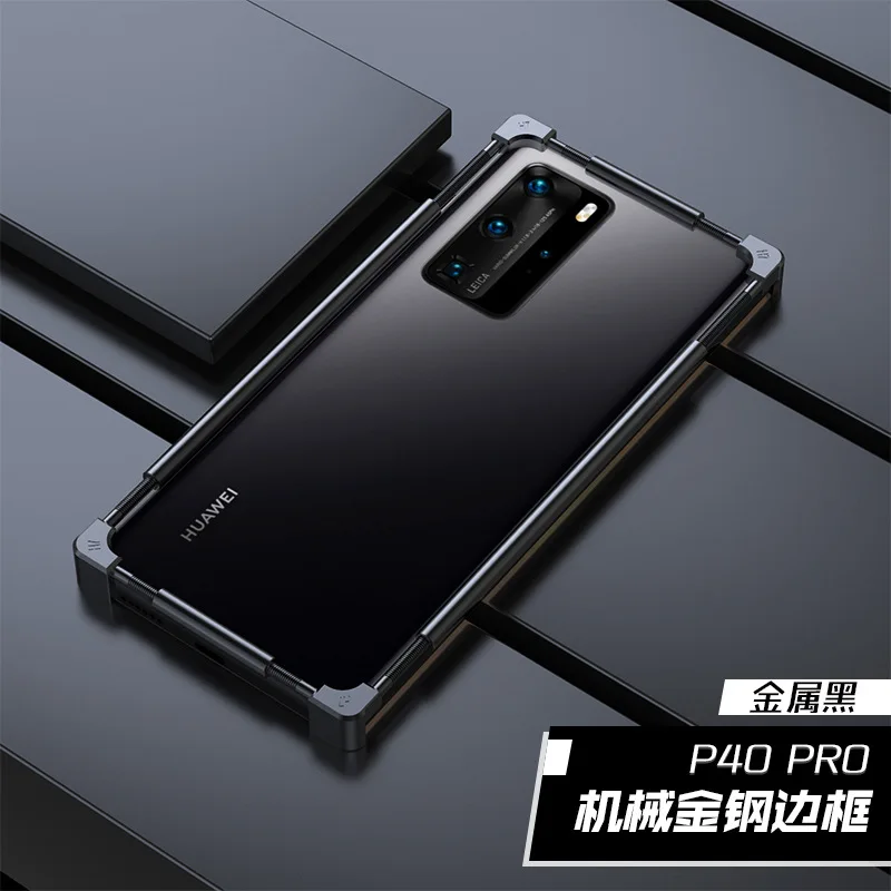 Original Metal Bumper Phone Case For Huawei P40 Nova 7 Aluminium Frame Protective Cover Fashion Shell For Honor 30 V30 Pro 30s