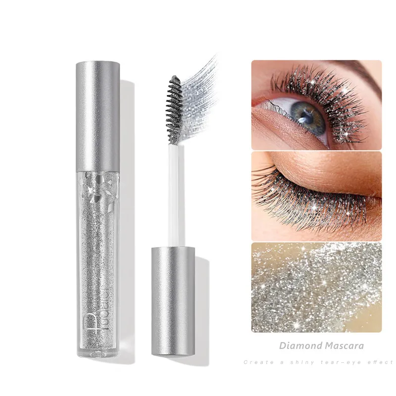 

HEALLOR Diamond Glitter Mascara Quick Dry Water Drop Makeup Long Lasting Waterproof Curling Thick Shiny Eyelash Eyes Make Up