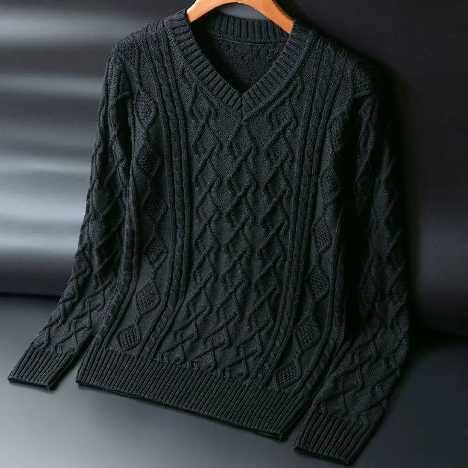 Winter Top Grade Wool Knitwear New Fashion Brand Knitted Pullover Preppy Look Mens Jumpers Sweaters Casual Mens Clothes C153