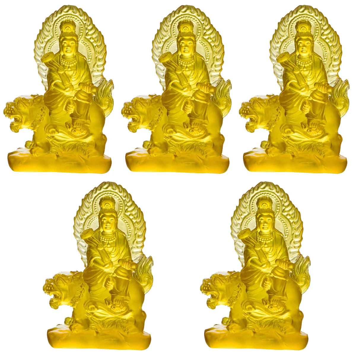 5x Zen Home Office Temple Figurine For Home Figurine Household Craft Exquisite Craft for Office