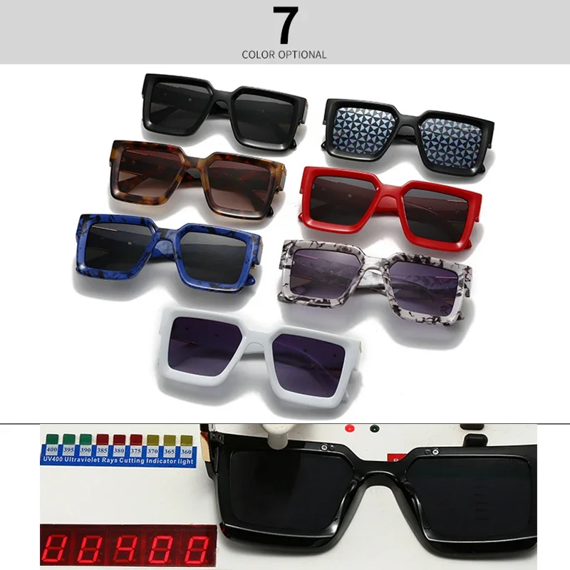 Солнцезащитные очки с квадратной оправой UV400 для мужчин и женщин классические