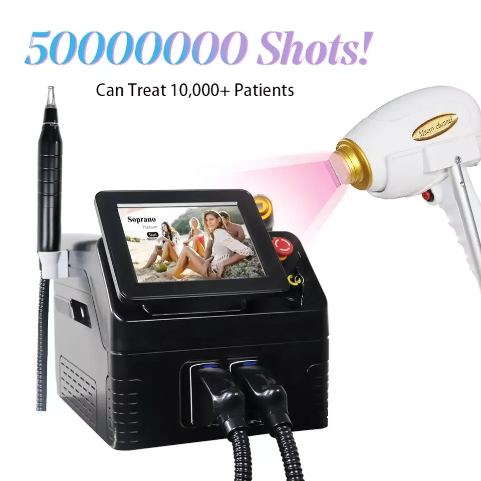 

Hottest Portable 2 In 1 808 Diode Laser Permanent Hair Removal Switched and Picosecond Laser Tattoo Removal Machine