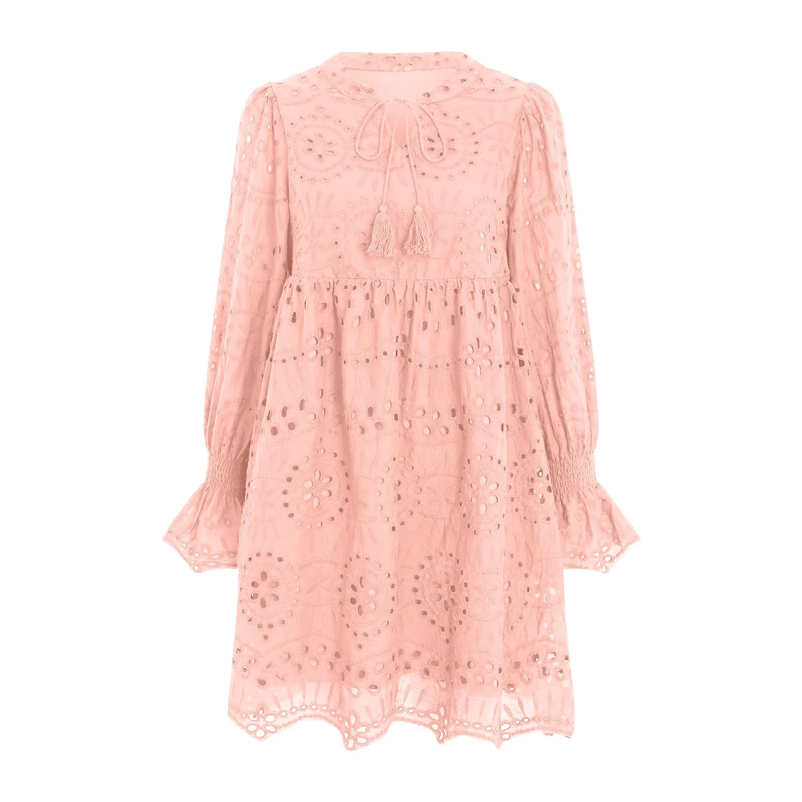 Платья по акции Повседневное платье с кисточками и V-образным вырезом длинным