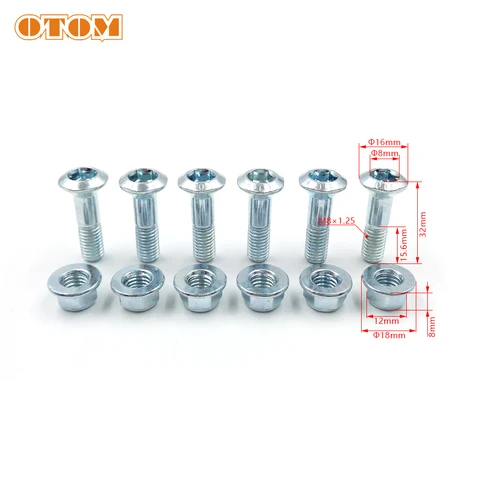 OTOM мотоциклетные 12 шт. звездочки, заглушки, болты, винты, аксессуары для кроссовых мотоциклов, мотокроссов, эндуро, набор гаек для KTM CRF YZF WRF KXF RM
