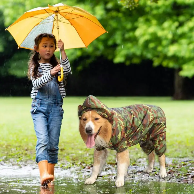 

Дождевик для домашних питомцев, водостойкая куртка для кошек, комбинезон с капюшоном для собак, дождевик для щенков, водонепроницаемая куртка с капюшоном