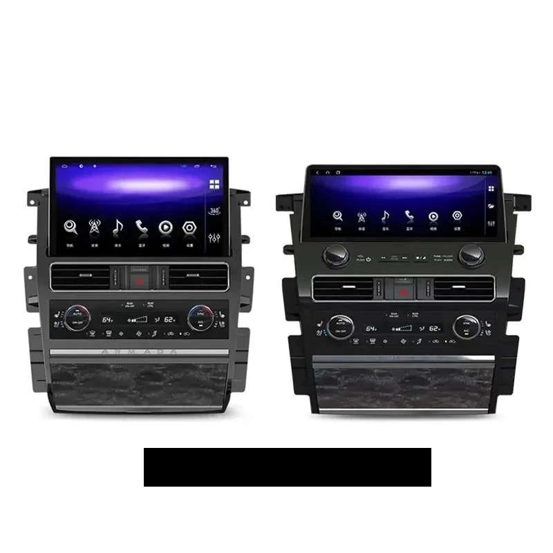 Фото (Морская доставка) Заводская OEM автомагнитола Android GPS для Nissan Patrol Y62 Armada Infinity QX80 2013-2023 (праворульные модели) с поддержкой беспроводного CarPlay №1