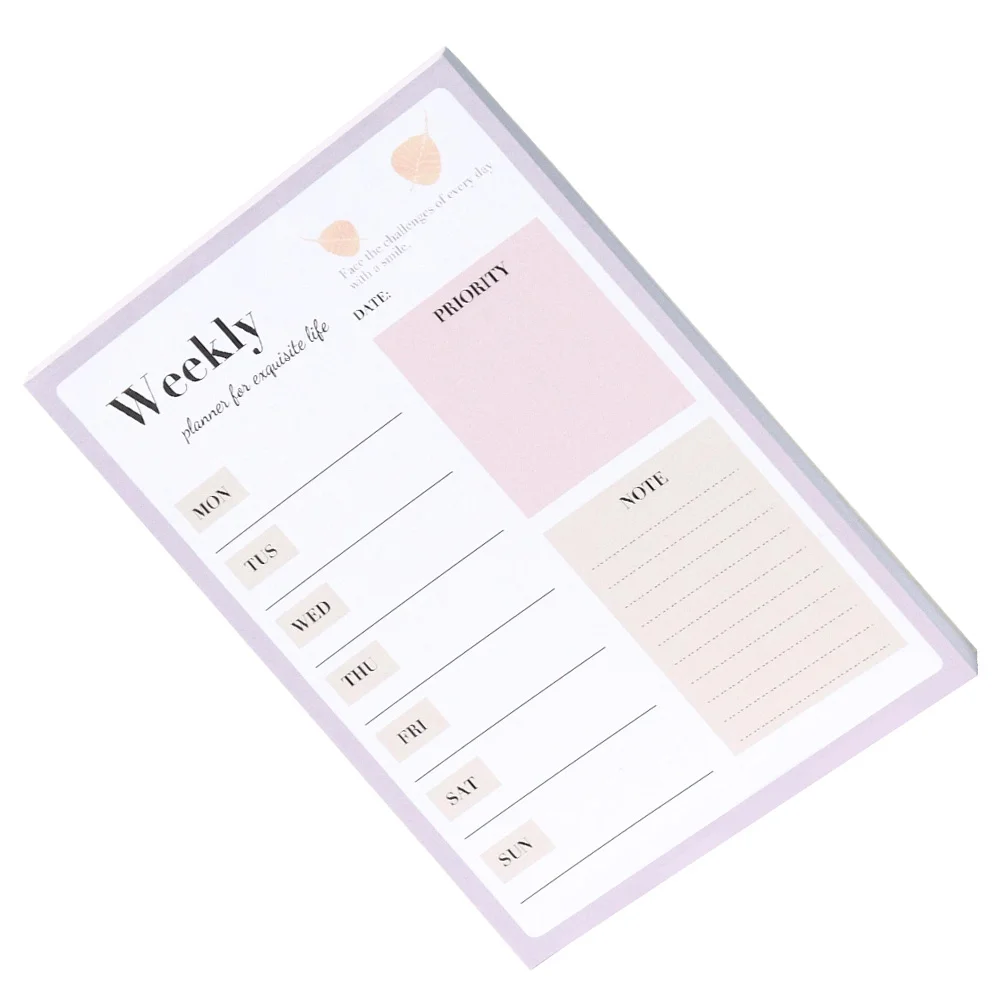 

Weekly Notepad Pad Memo Planning Plan Planner Schedule Tear Off Daily Notebook Paper Notes Notepads Meal Mont Do Sheets List