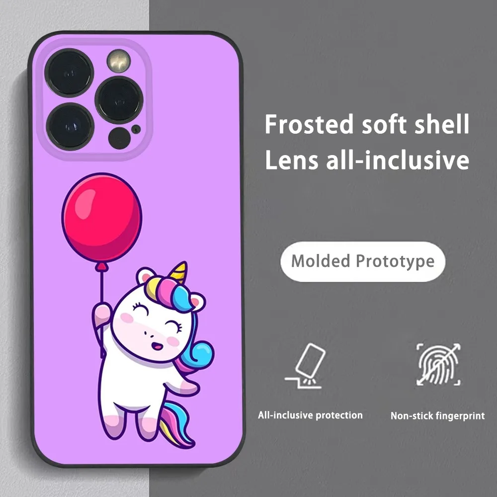 Милый крутой чехол для телефона с рисунком U-единорога iPhone 15 14 13 12 11 Pro Xs Max Mini XR X 78