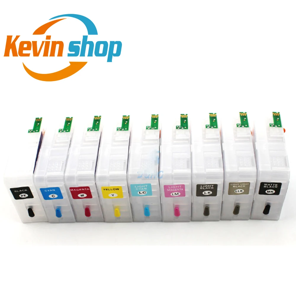 80ml High Capacity Refillable ink Cartridge For Epson Stylus Pro 3800 3850 3880 3885 3890 Inkjet Printers with chip sensor