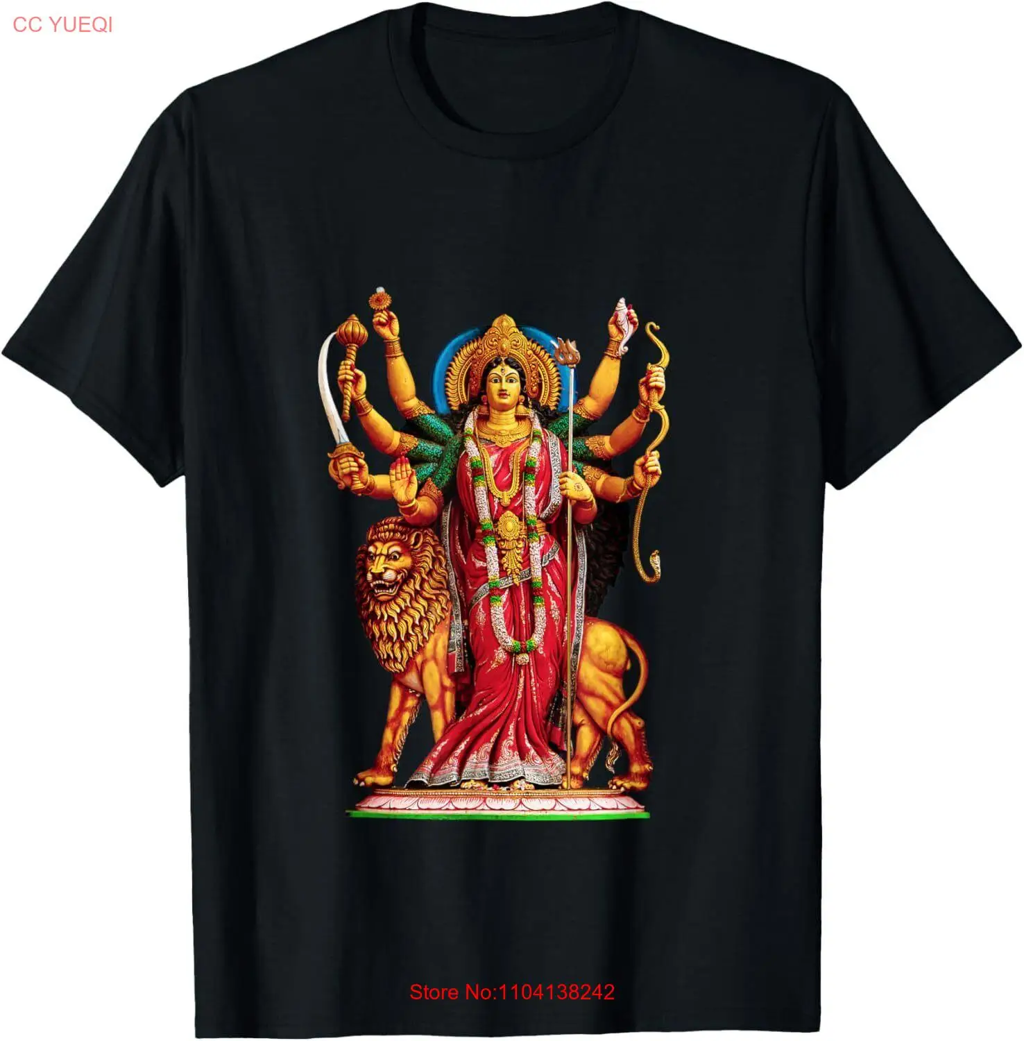 Худи Durga Hindu Religion Divine Glory Goddess из хлопка