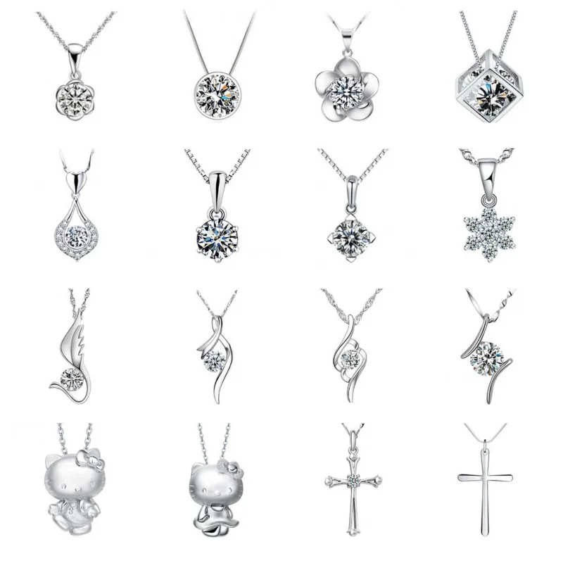 

[Silverbaby] 50 Дизайнов итальянское Серебро 925 оригинальное ожерелье для женщин Модный кулон корейские ювелирные изделия аксессуары (только кулон) XL0
