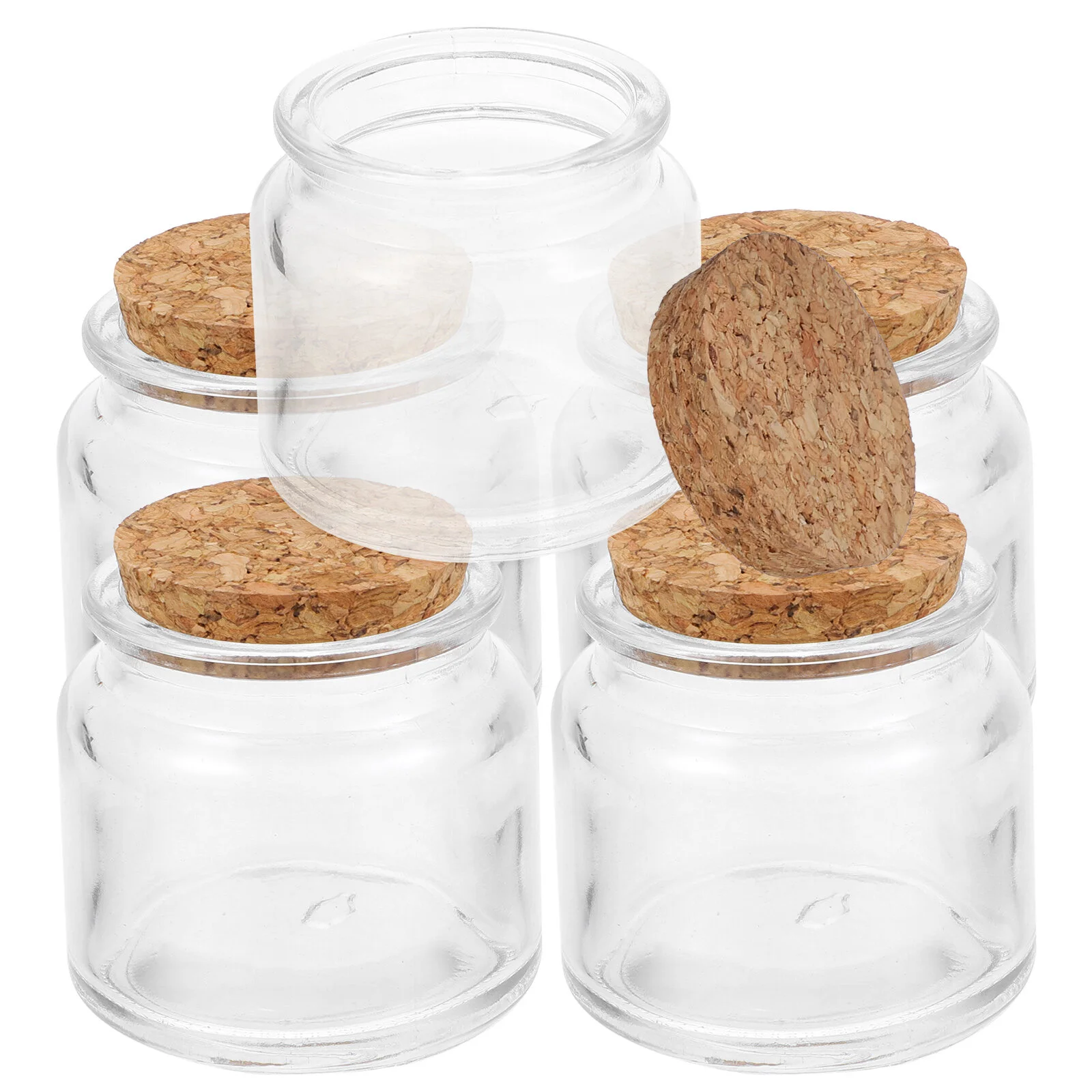 

Small Glass Coffee Containers Tiny Jars Desktop Ornament Tealight Holder Bottle Bottles Lids