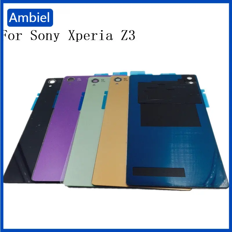 Задняя крышка батарейного отсека стеклянная крышка для Sony Xperia Z3 L55T L55U D6633 D6603 D6653 Задняя стеклянная крышка