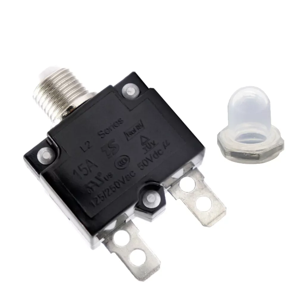 

Amp DC Thermal Circuit Breaker with Quick Connect Terminal & Transparent Waterproof Button Cover