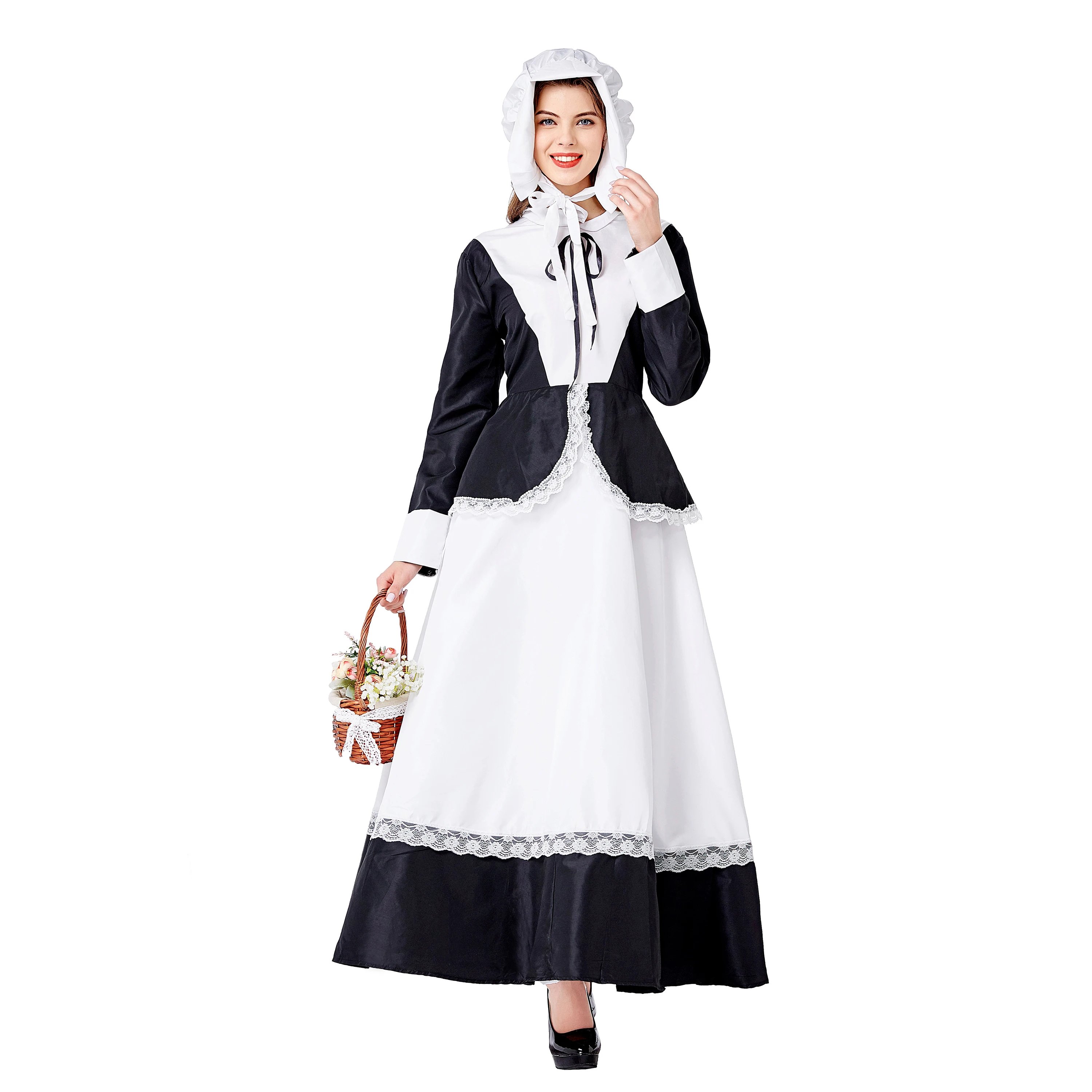 

Женское платье эпохи Возрождения, костюмы для косплея на Хэллоуин, женское платье горничной, платье макси, традиционное платье прерий