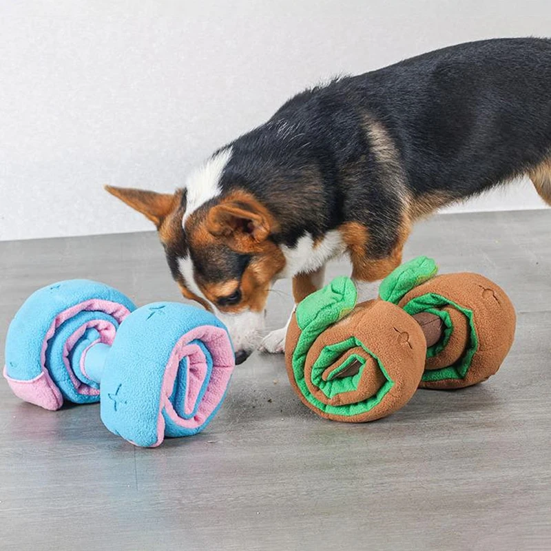 

Dogs Dumbbell Toy Pet Leak Food Anti Choking Mat Cat Dog Training Blanket Nose Work Toy Pet Slowing Feeding Intelligence Toy
