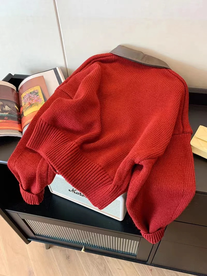 Женский свободный кардиган вязаный свитер элегантный осень/зима 2024