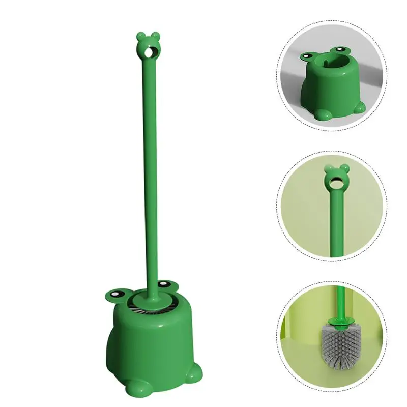 Пластиковые щетки для чистки с мягкой щетиной щетка унитаза зеленой лягушкой