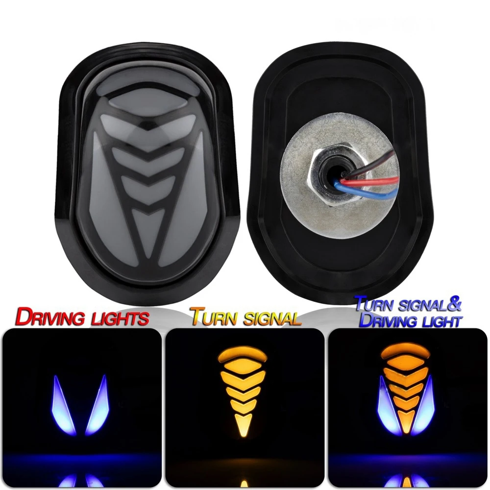 2 шт./V-образный светодиодный сигнал поворота для мотоцикла 1 3 Вт а M10 мм 18Smd 12 В Yamaha