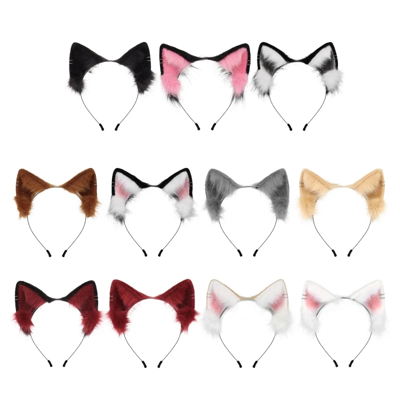 

Unisex for CAT Ears Shape for Head Hoop Make Up Ornaments Festival Party Hair De