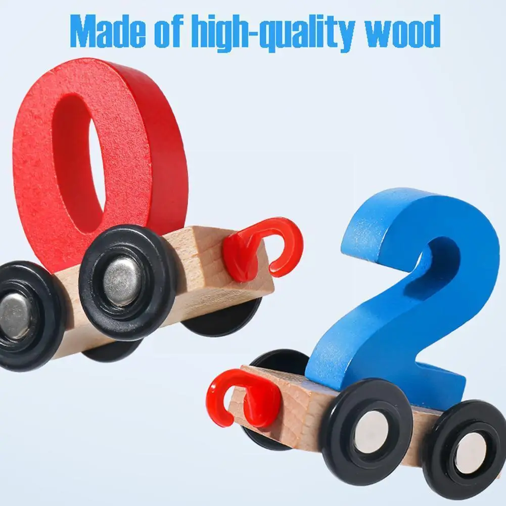 

Early Mini Educational Wooden Train Figures Education Railway Toy Toddlers Music Baby Lights Go Toy Car V4q3