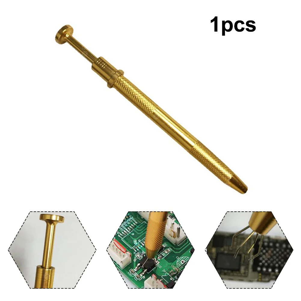 

IC Chip Extractor Electronic Components Parts Gripper Gripper Gold Stainless Steel Tweezers Picking Hand Tool 15mm Chip Grabber