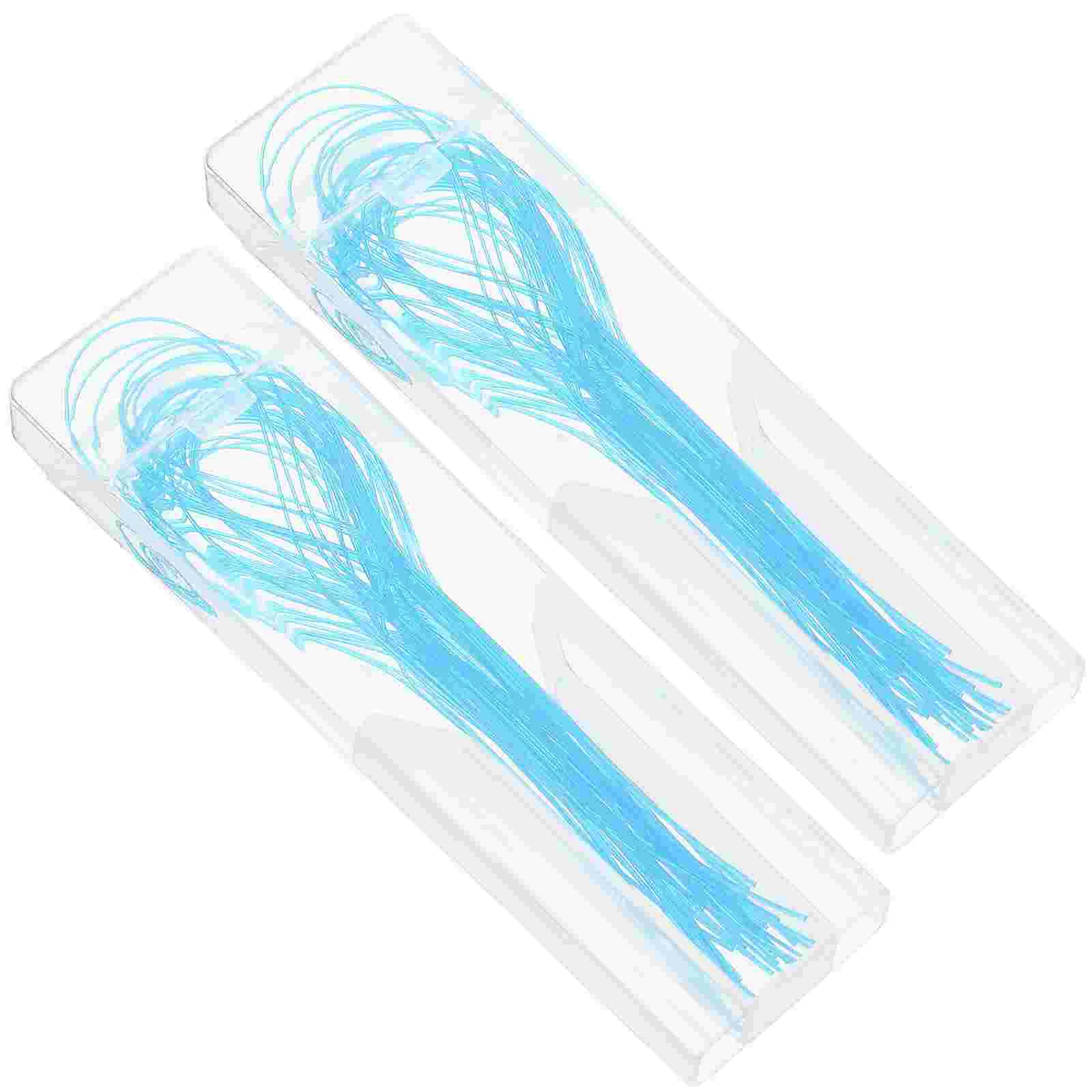 

2 Boxes Dental Floss Threading Flossers Threaders Braces Major Cleaning Teeth Nylon Supplies Premium Bridges For