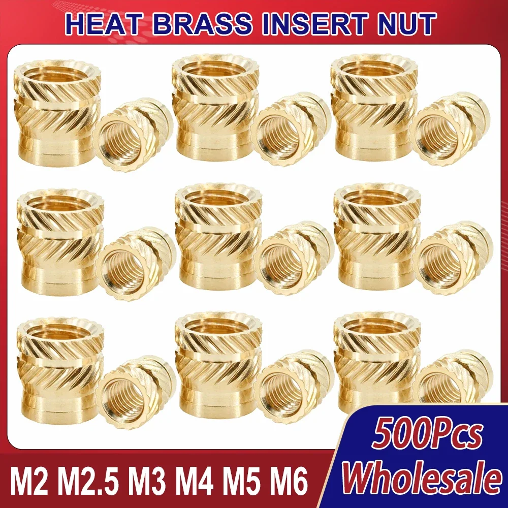 

500 шт., вставки для 3D-принтера M2 M2.5 M3 M4 M5 M6