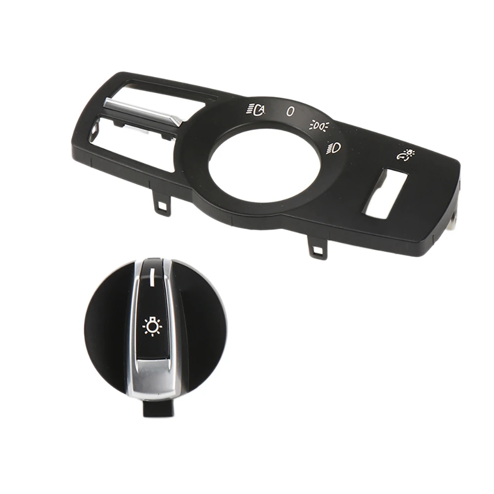 

Car Front Headlight Switch Rotation Button HeadLight Switch Control Knob Button Cover for-BMW 5 7 Series F10 F07 F02 A
