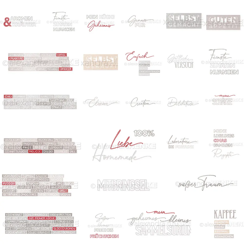 

2023 New Kitchen Series Aromen Und Kräuter Küchengeheimnis Metal Cutting Frame Dice 2023 Templates DIY Scrapbooking Paper