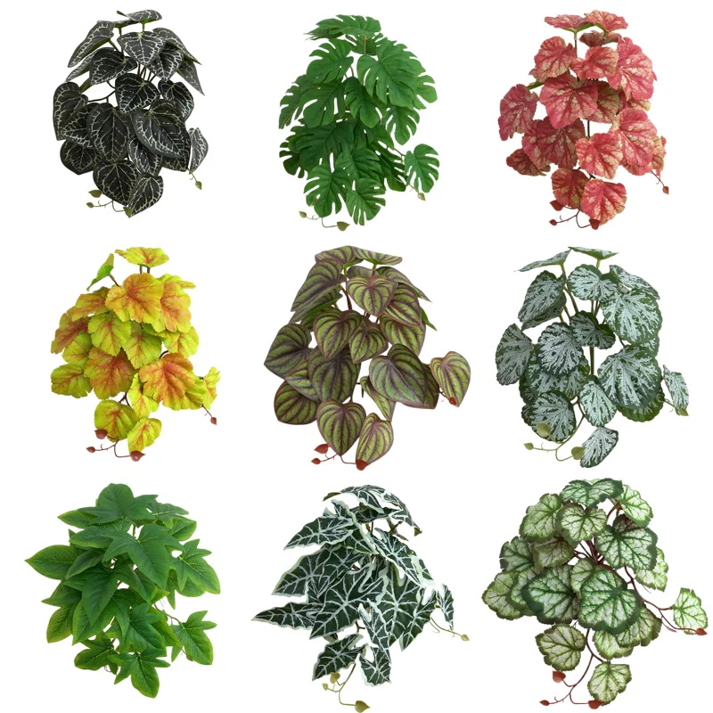 

20CM Artificial Turtle Back Leaf Plant indoor Plant Green Plastic Branch Wall With Hotel Balcony Desktop Home Decorations