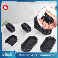 1 20pcs black oval blanking grommets rubber closed blind plug bung cable wiring protect bushes