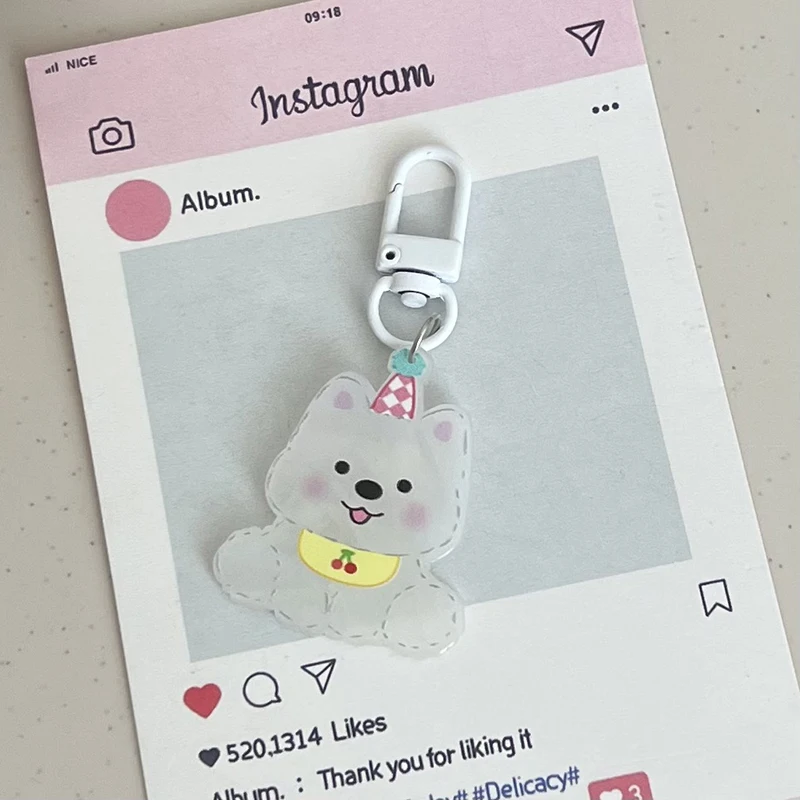 Милый слюнявчик для ключей от автомобиля с подвеской в виде собаки