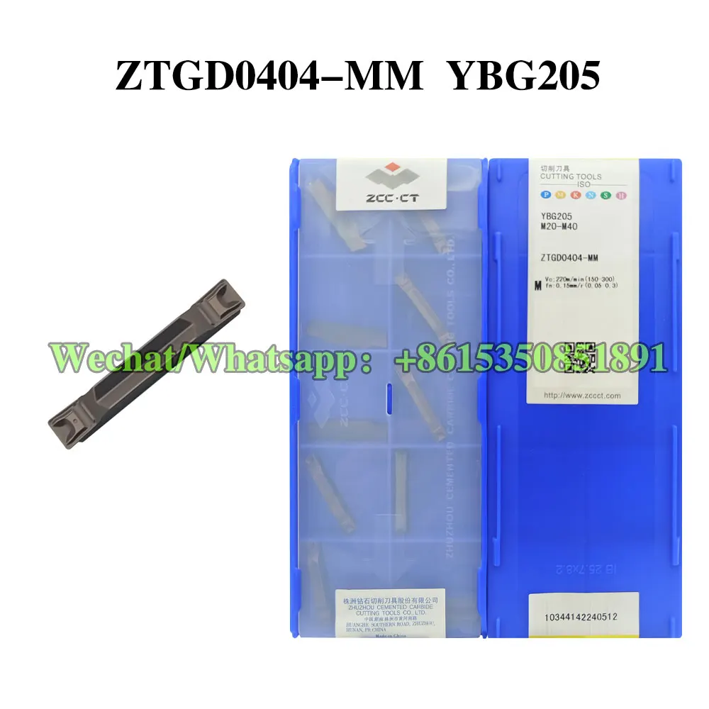 

ZCC CT ZTGD0404-MM ZTGD0404-MU YBG205 YB9320 YBG105 YBS103 Режущий инструмент с ЧПУ, твердосплавная пластина со сменной резьбой