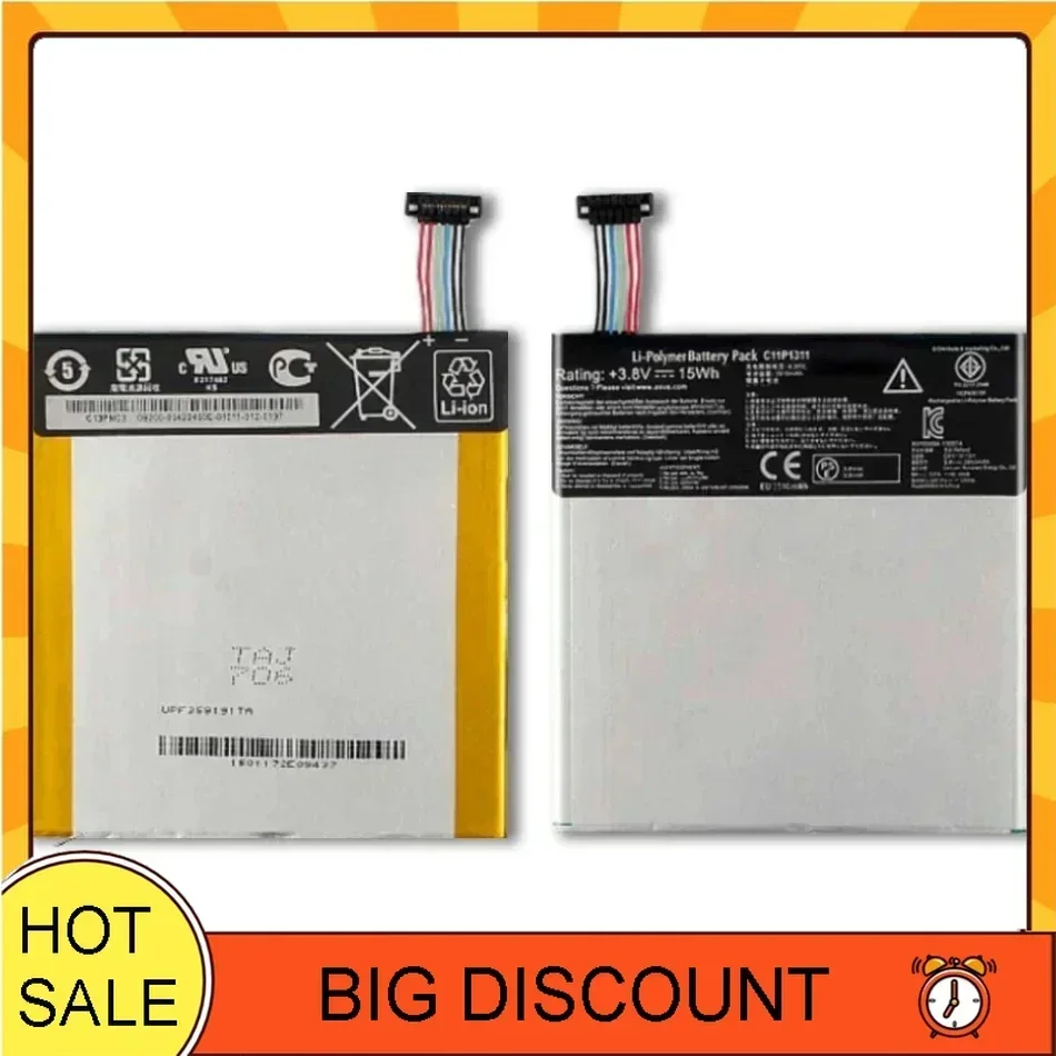 For ASUS C11P1311 Cell Phone Battery for FONEPAD 7 ME175 ME175CG K00Z K00S 3910mAh Portable Batteries Warranty Track Code