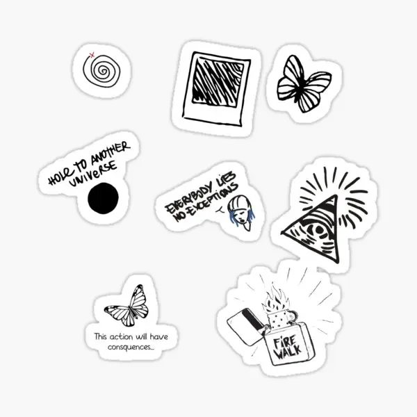 Icon Pattern Life Is Strange 5 шт. наклейки для декора аниме 5 шт. наклейки забавные автомобильные бутылки для багажа ноутбука с водой окно стены Ho (art.: 3920d33f60ffa) - 3920d33f60ffa