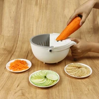 multifunctional vegetable cutter shredders slicer fruit grater with drain basket large container kitchen accessories gadgets