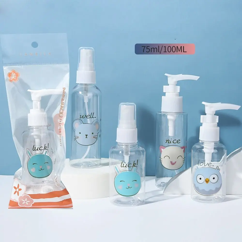 

Travel Refillable Bottle Set Spray Lotion Shampoo Shower Gel Tube Bottling Cosmetic Empty Liquid Container Portable Sample Vial