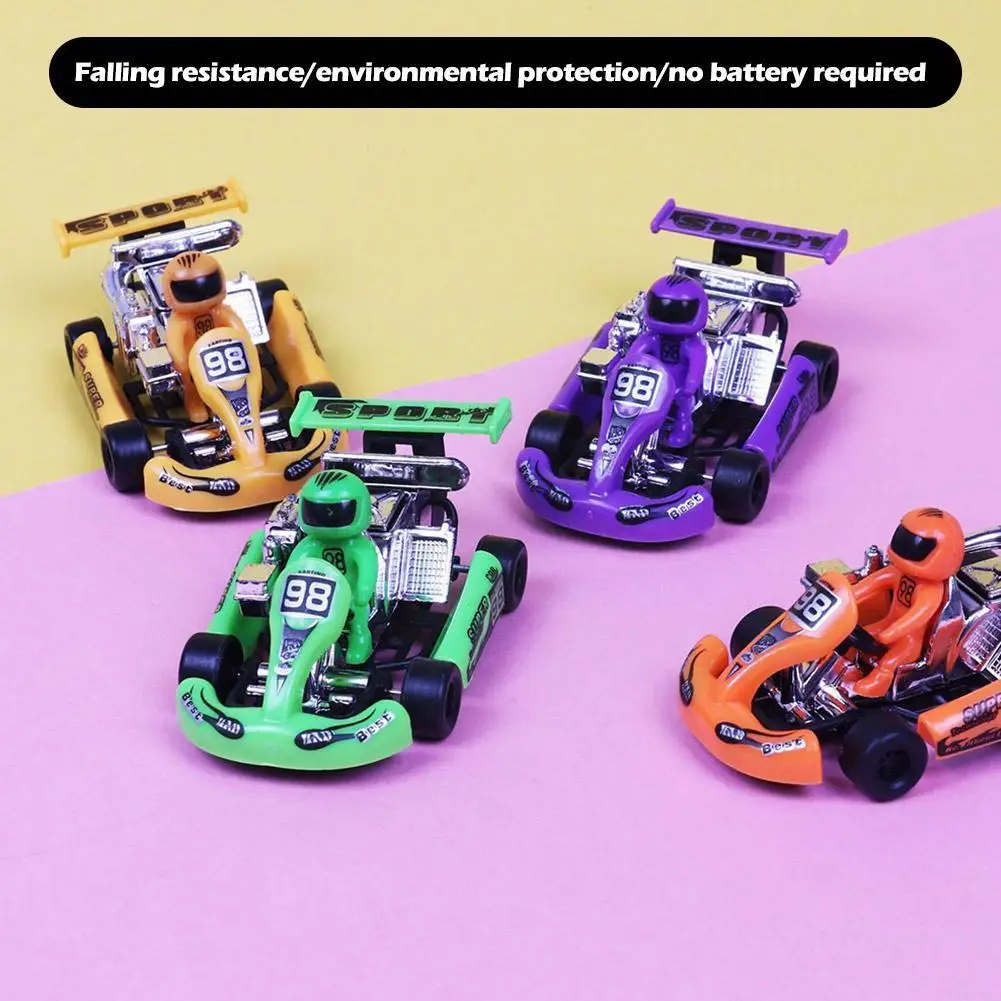 

Mini Plastic Car Toy Pull Back Colorful Cartoon Racing Model Kart Racing Car Children Educational Toy For Boys N1X7