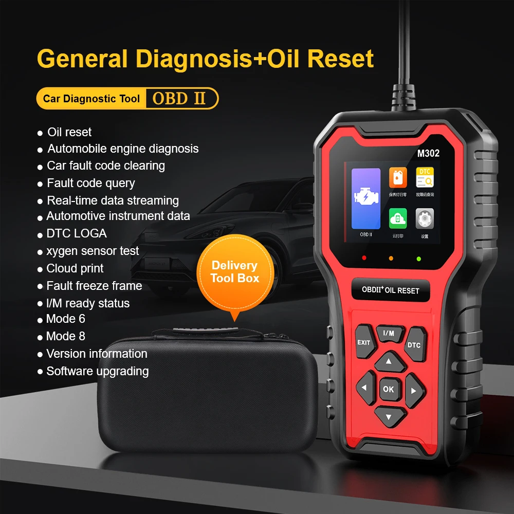 OBD2 M302 Многоязычный Считыватель Кодов Автомобильный Диагностический Инструмент