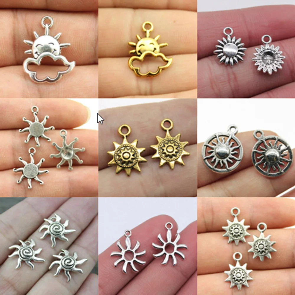 

Bulk Charms For Jewelry Making Kit Pendant Diy Jewelry Accessories Sun And Cloud Charms