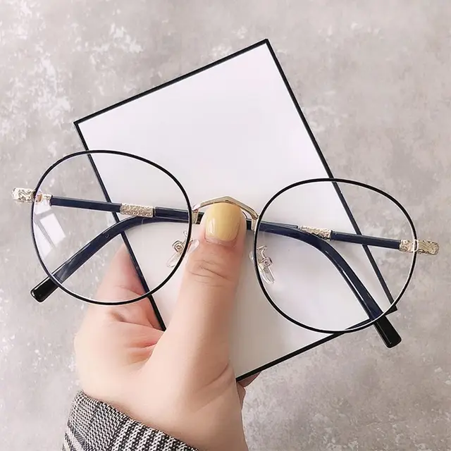 High-definition Anti-Blue Light Glasses Women Men Trendy Oversized Frame Optical Eyewear Office Eye Protection Computer Goggles 1