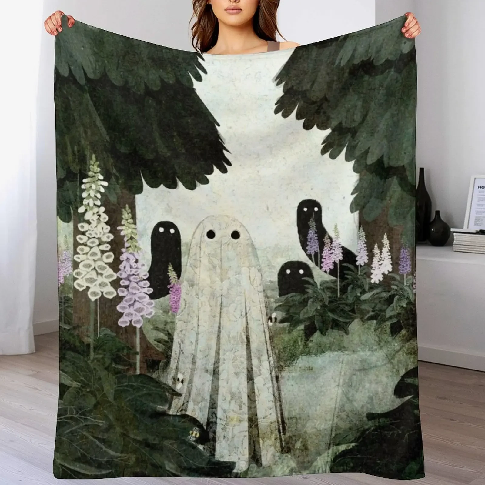 Одеяло Foxglove Ghosts идеи подарков на День святого Валентина для младенцев одеяла