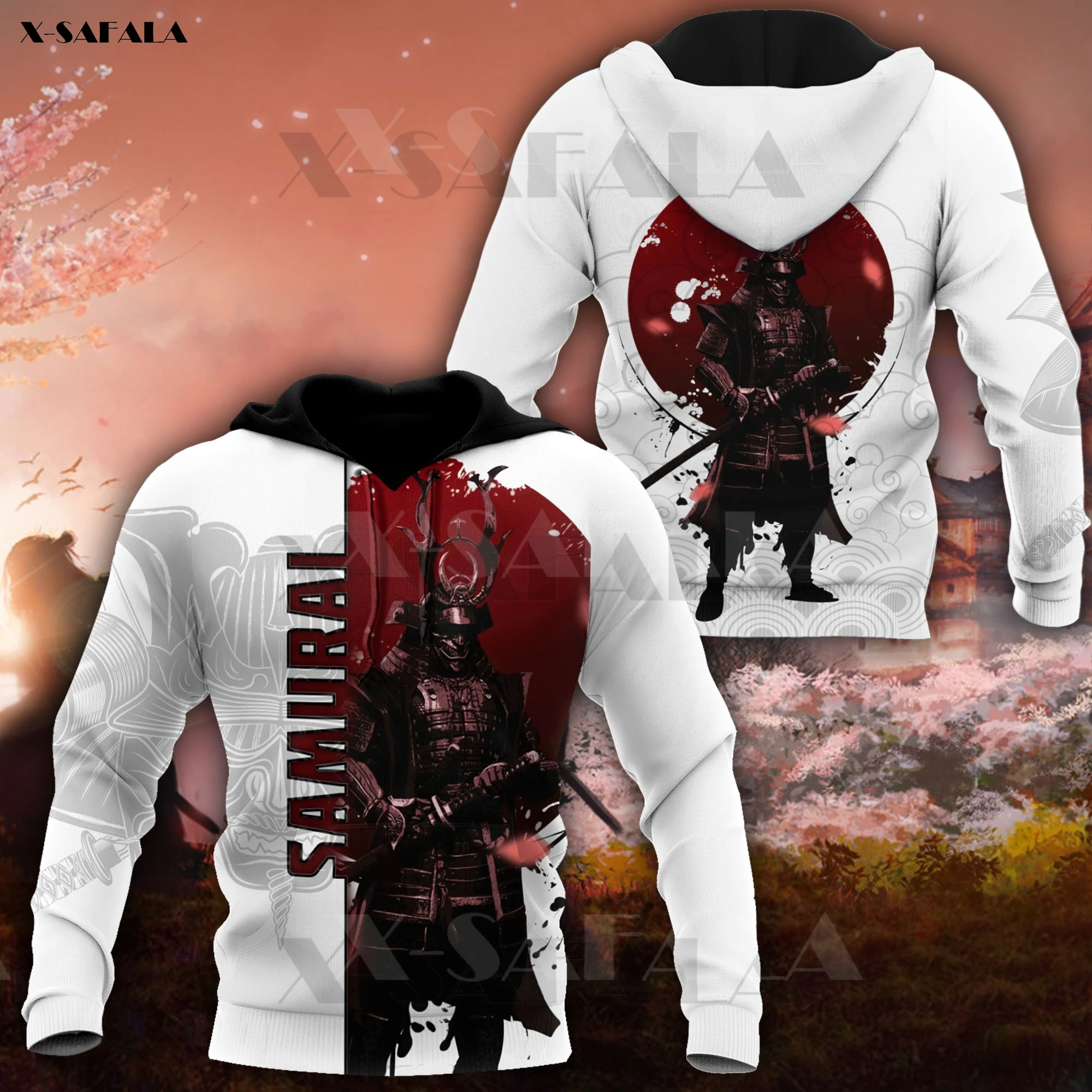 

Japanese Personalized Samurai Warrior 3D Printed Zipper Hoodie Men Pullover Sweatshirt Hooded Jersey Tracksuits Outwear Casual