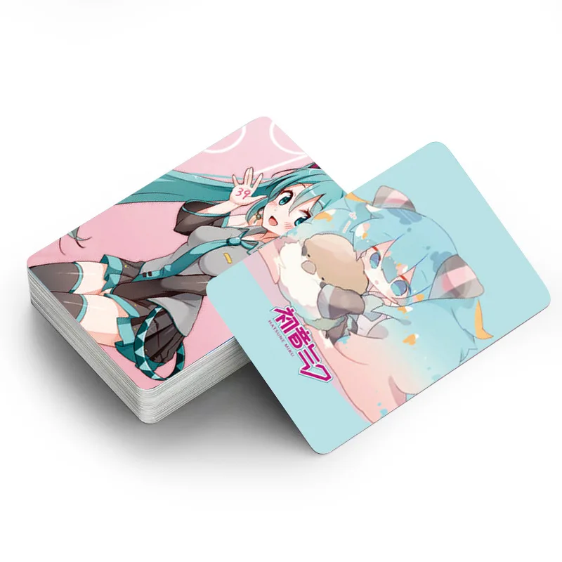Аниме Hatsune Miku LOMO карточка мультфильм маленькая Двусторонняя 30 шт. Симпатичная