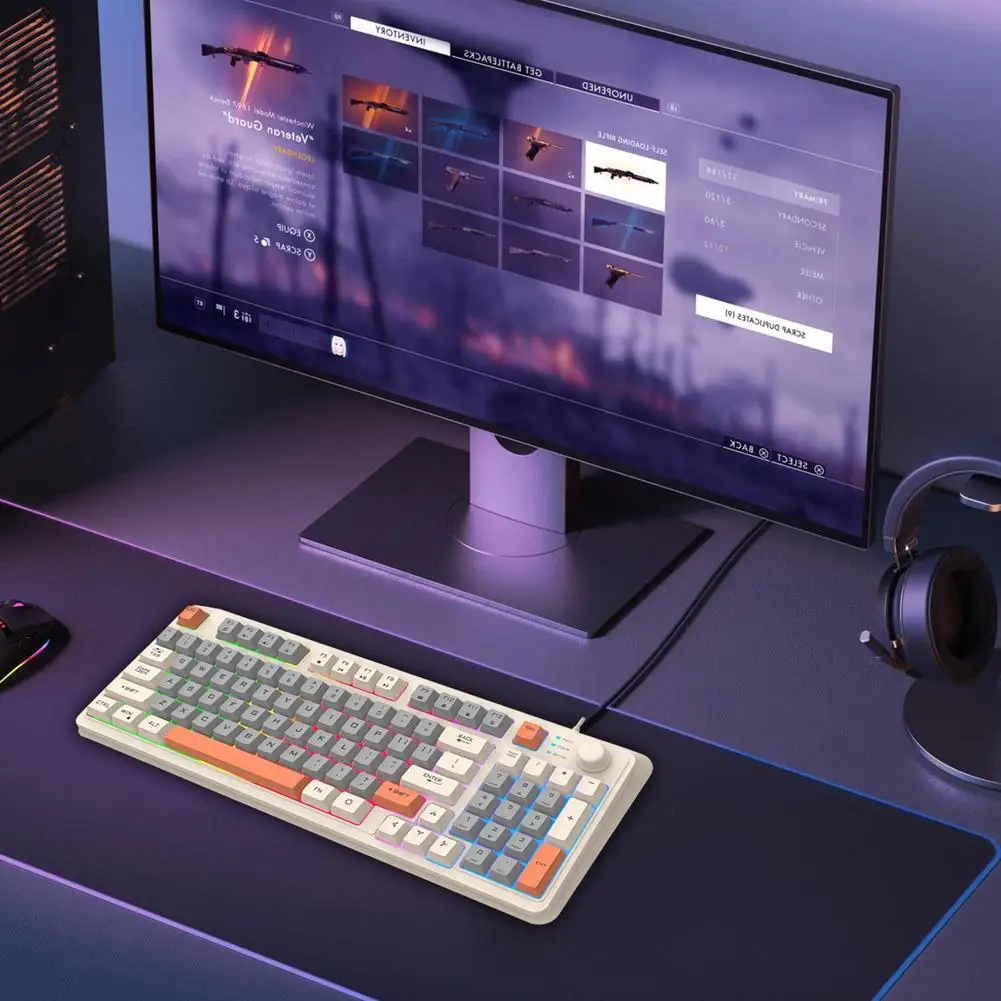 Механическая Проводная компактная клавиатура для ПК с цифрами 94 клавиши игровая