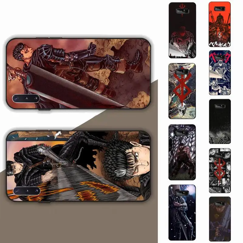 

Guts Berserk Japanese Anime Phone Case for Samsung Note 5 7 8 9 10 20 pro plus lite ultra A21 12 72
