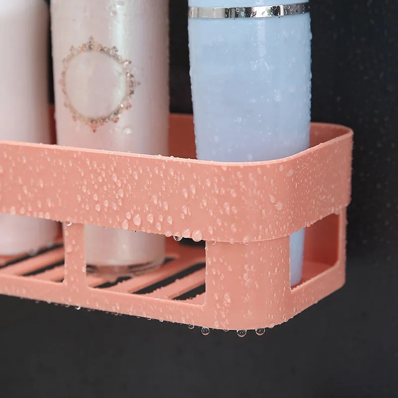 Полка-органайзер для ванной комнаты корзина хранения шампуня и геля на клейкой