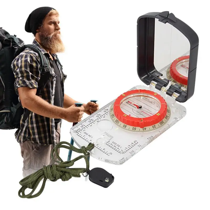 

Camping Compass Hiking Camping Compass Portable Navigation Compass With Bias Adjustment Field Base Plate Compass For Map Reading